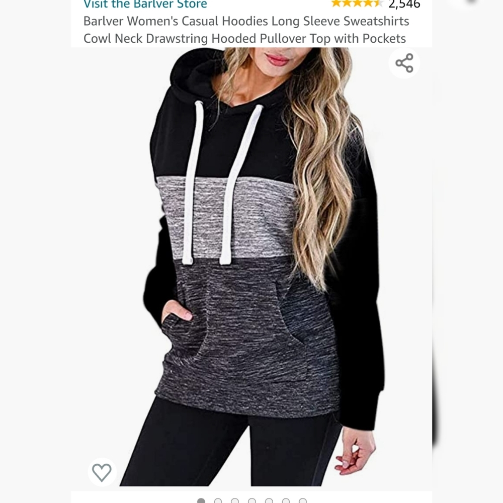 Women's color block hoodie, M